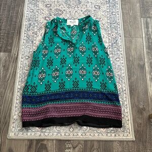 Alice blue printed blouse (small)